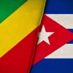 Congo Brazzaville and Cuba flags