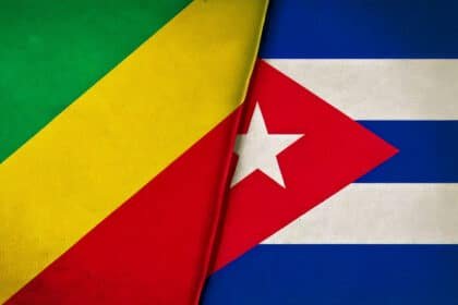 Congo Brazzaville and Cuba flags